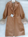 cappotto donna con inserti in pelliccia